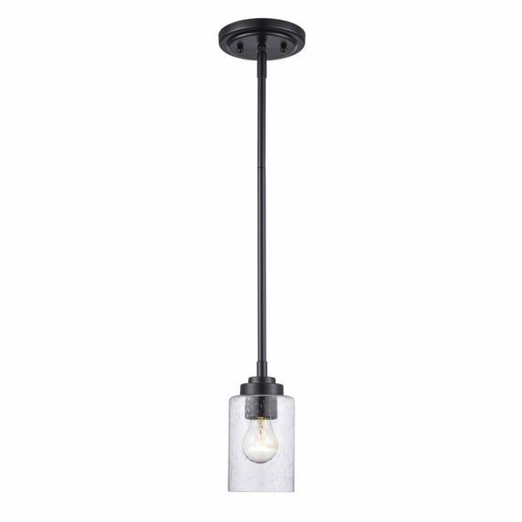 Mini Pendants Glass Down by Trans Globe Imports ( 110 | 80520 BK Mod Pod ) 