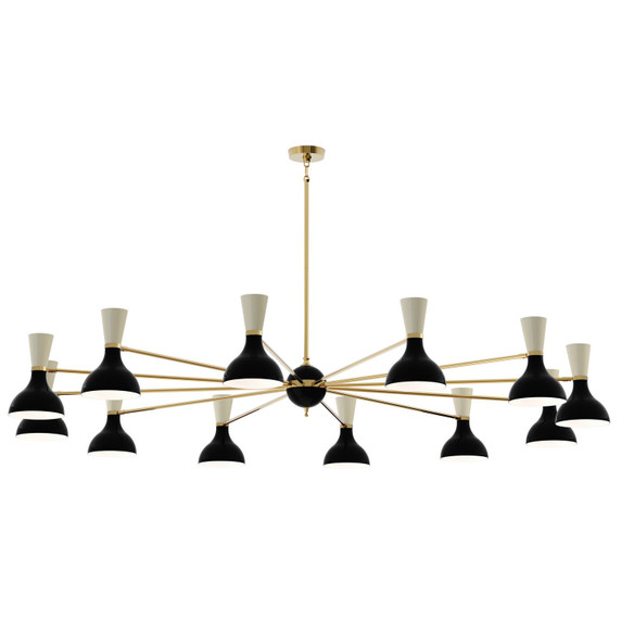 Large Chandeliers Metal Shade by Robert Abbey ( 165 | OS12BN Clare ) 
