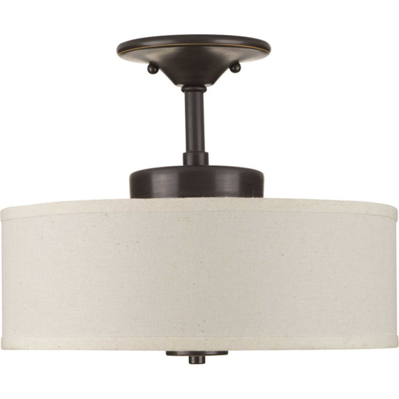 Semi-Flush Mts. Drum Shade by Progress Lighting ( 54 | P3683-2030K9 Inspire Led ) 