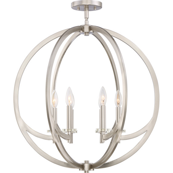 Semi-Flush Mts. Candle by Quoizel ( 10 | ON1724BN Orion ) 