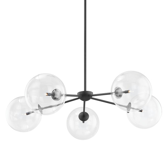 Large Chandeliers Glass Shade by Troy Lighting ( 67 | F8205-SBK Madrid ) 
