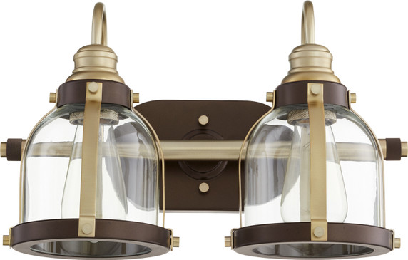 Bathroom Fixtures Two Lights by Quorum ( 19 | 586-2-8086 Banded Lighting Series ) 