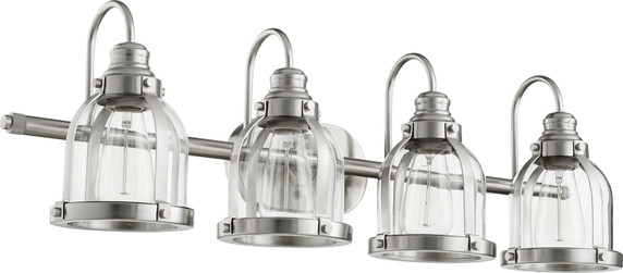 Bathroom Fixtures Four Lights by Quorum ( 19 | 586-4-65 Banded Lighting Series ) 