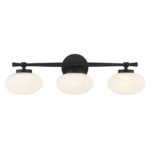 Bathroom Fixtures Three Lights by Savoy House ( 51 | 8-1050-3-BK Barrow ) 