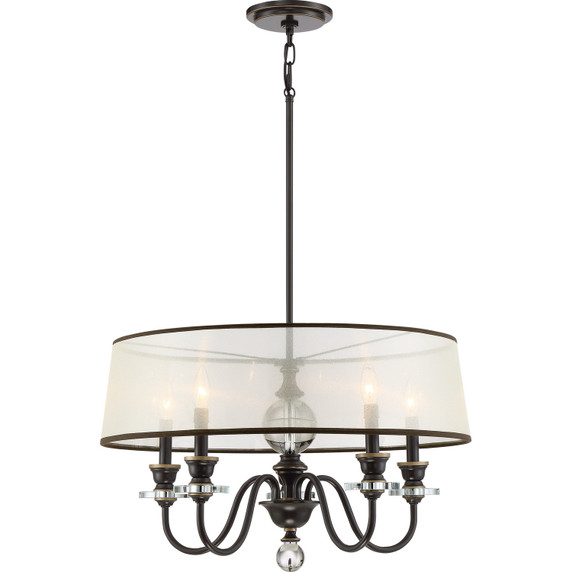 Mid. Chandeliers Drum Shade by Quoizel ( 10 | CRY5005PN Ceremony ) 