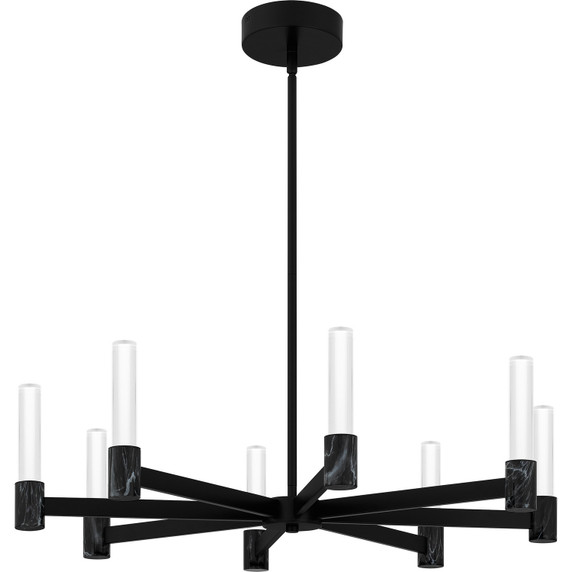 Mid. Chandeliers Glass Up by Quoizel ( 10 | PCADR5030MBK Adler ) 