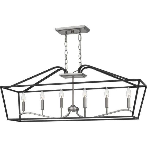 Linear/Island 4 Light + by Quoizel ( 10 | CTA642MBK Catalina ) 