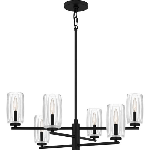 Mid. Chandeliers Glass Up by Quoizel ( 10 | CUN5026MBK Cunningham ) 