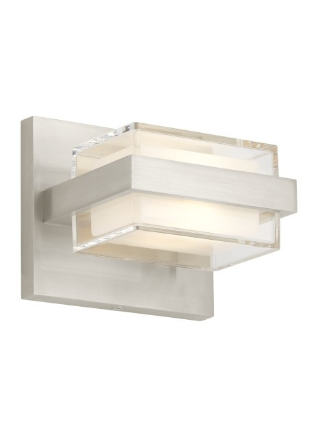 Sconces Single Glass by Visual Comfort Modern ( 182 | 700BCKMD1NB-LED930 Kamden ) 