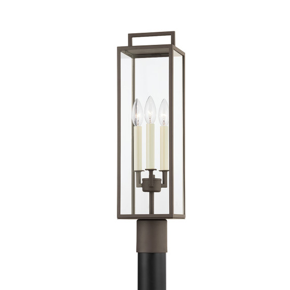 Exterior Post/Pier Head by Troy Lighting ( 67 | P6385-TBZ Beckham ) 