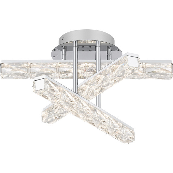 Semi-Flush Mts. Geometric/Linear by Quoizel ( 10 | PCCME1718C Comet ) 