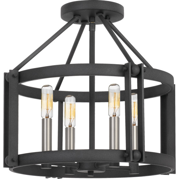 Semi-Flush Mts. Cage by Quoizel ( 10 | VC1716MB Victor ) 