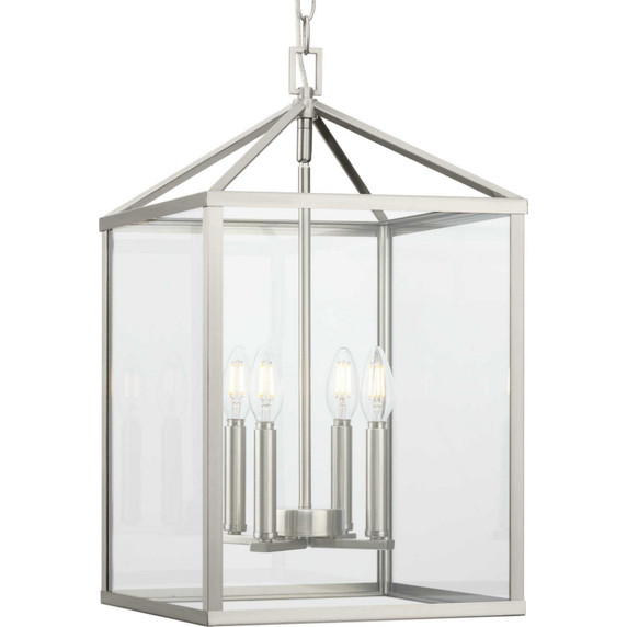 Foyer/Hall Lanterns Glass w/Frame by Progress Lighting ( 54 | P500440-009 Hillcrest ) 