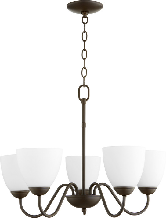 Mini Chandeliers Glass Shade by Quorum ( 19 | 6041-5-86 6041 Chandeliers ) 
