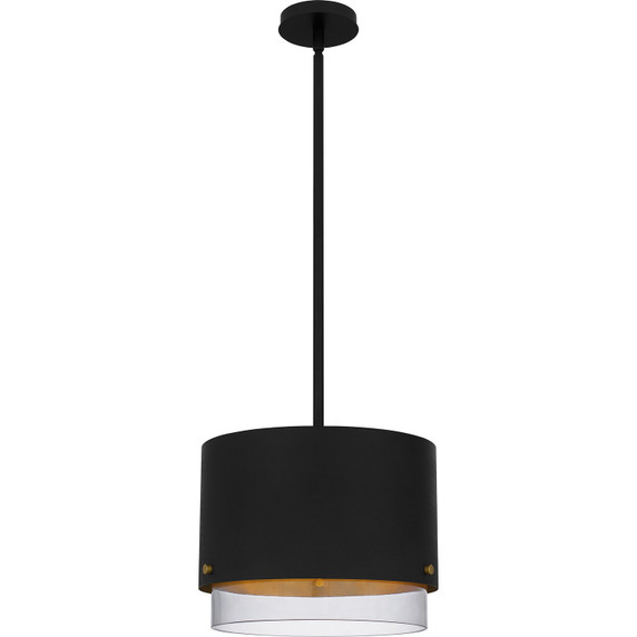Pendants Drum Shade by Quoizel ( 10 | EIO1814MBK Elio ) 