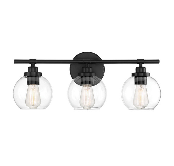 Bathroom Fixtures Three Lights by Savoy House ( 51 | 8-4050-3-BK Carson ) 