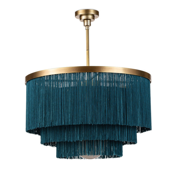 Mid. Chandeliers Drum Shade by Regina Andrew ( 400 | 16-1257BLU Cabaret ) 