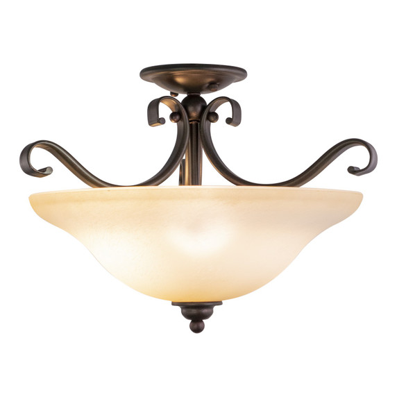 Semi-Flush Mts. Bowl Style by Vaxcel ( 63 | CF35417RBZ/B Monrovia ) 