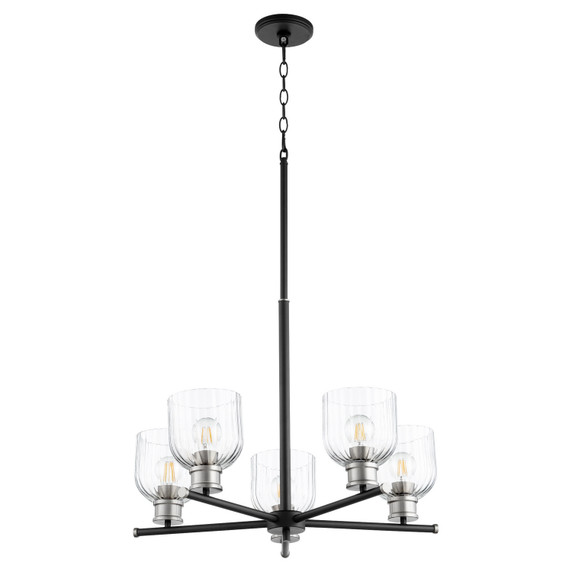 Mid. Chandeliers Glass Up by Quorum ( 19 | 610-5-6965 Monarch ) 