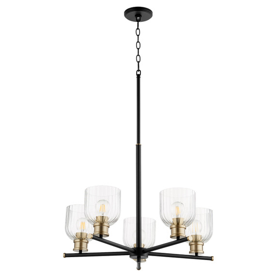 Mid. Chandeliers Glass Up by Quorum ( 19 | 610-5-6980 Monarch ) 
