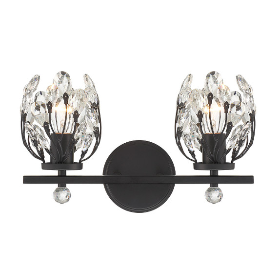 Bathroom Fixtures Two Lights by Savoy House ( 51 | 8-6601-2-BK Moreno ) 