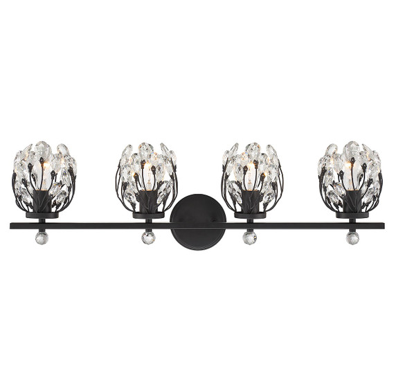 Bathroom Fixtures Four Lights by Savoy House ( 51 | 8-6601-4-BK Moreno ) 