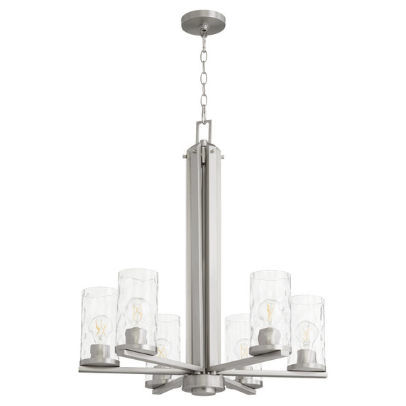 Mid. Chandeliers Glass Up by Quorum ( 19 | 6111-6-65 Steinway ) 