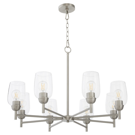 Mid. Chandeliers Glass Up by Quorum ( 19 | 6112-8-65 Wallinger ) 