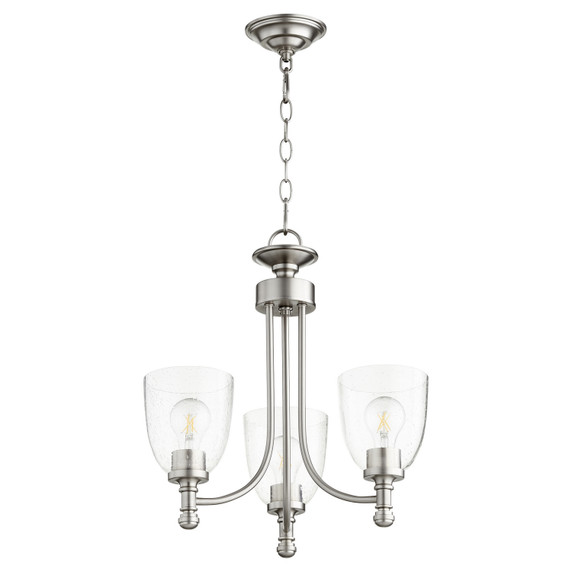 Mini Chandeliers Glass Shade by Quorum ( 19 | 6122-3-265 Rossington ) 