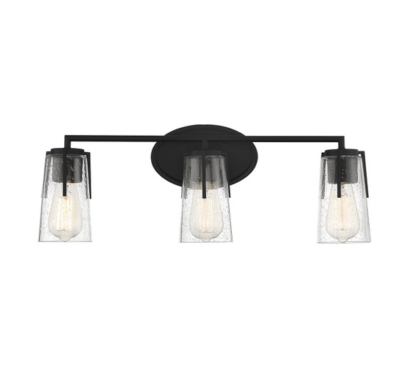 Bathroom Fixtures Three Lights by Savoy House ( 51 | 8-7045-3-BK Sacremento ) 