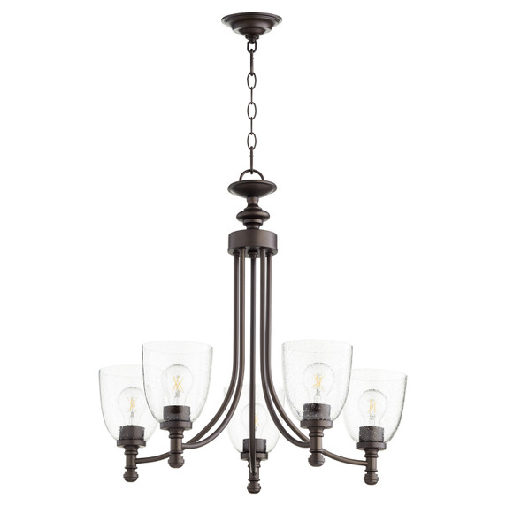 Mid. Chandeliers Glass Up by Quorum ( 19 | 6122-5-286 Rossington ) 