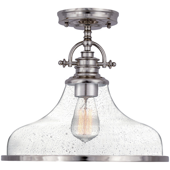 Semi-Flush Mts. Glass Down by Quoizel ( 10 | GRTS1714BN Grant ) 