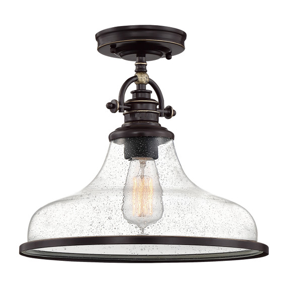Semi-Flush Mts. Glass Down by Quoizel ( 10 | GRTS1714PN Grant ) 