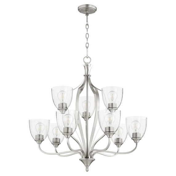 Mid. Chandeliers Glass Up by Quorum ( 19 | 6127-9-265 Jardin ) 