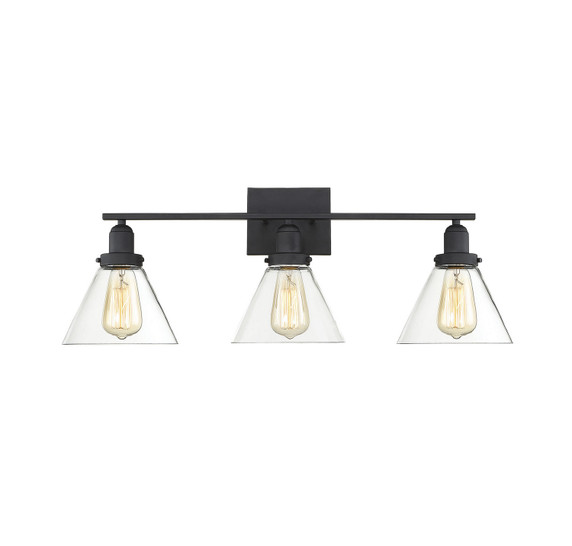 Bathroom Fixtures Three Lights by Savoy House ( 51 | 8-9130-3-BK Drake ) 