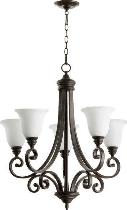 Mid. Chandeliers Glass Up by Quorum ( 19 | 6154-5-186 Bryant ) 