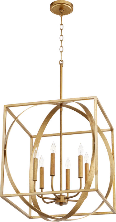 Foyer/Hall Lanterns Open Frame by Quorum ( 19 | 8150-6-74 Cube and Sphere Pendants ) 