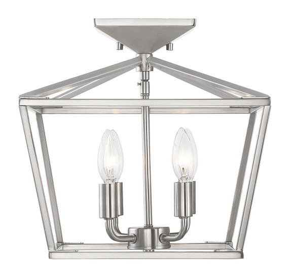 Semi-Flush Mts. Cage by Savoy House ( 51 | 6-328-4-SN Townsend ) 