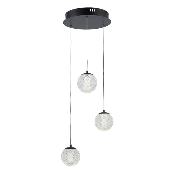 Mini Chandeliers Multi-Port/Cascade by Trans Globe Imports ( 110 | MDN-1633 BK Sunburst ) 