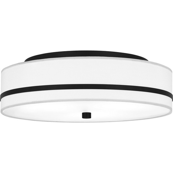 Flush Mounts Drum Shade by Quoizel ( 10 | QFL6180MBK Quoizel Flush Mount ) 