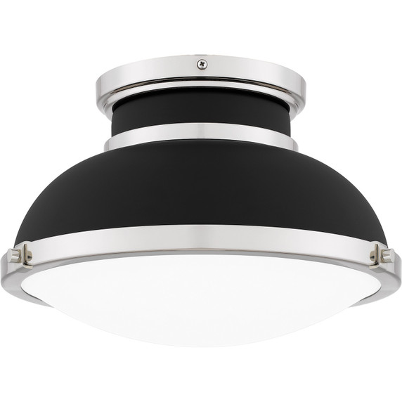 Flush Mounts Glass Down by Quoizel ( 10 | QFL6184MBK Quoizel Flush Mount ) 