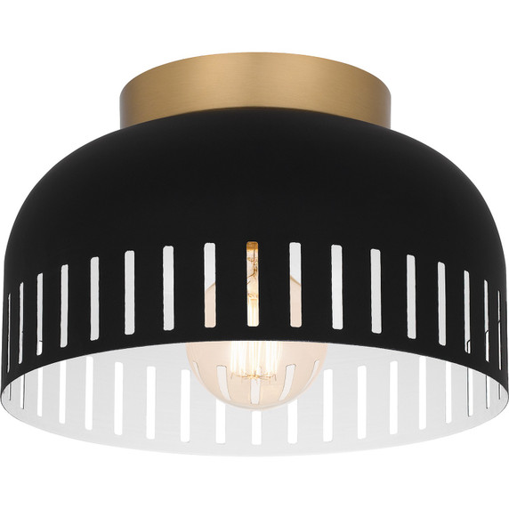 Flush Mounts Metal Shade by Quoizel ( 10 | QFL6208MBK Quoizel Flush Mount ) 