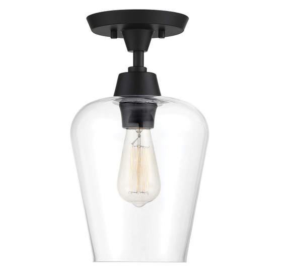 Flush Mounts Glass Down by Savoy House ( 51 | 6-4037-1-BK Octave ) 