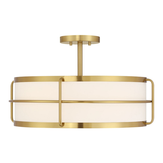 Semi-Flush Mts. Drum Shade by Savoy House ( 51 | 6-4193-4-322 Chauncey ) 