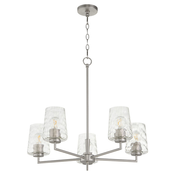 Mid. Chandeliers Glass Up by Quorum ( 19 | 6204-5-65 Goodwin ) 