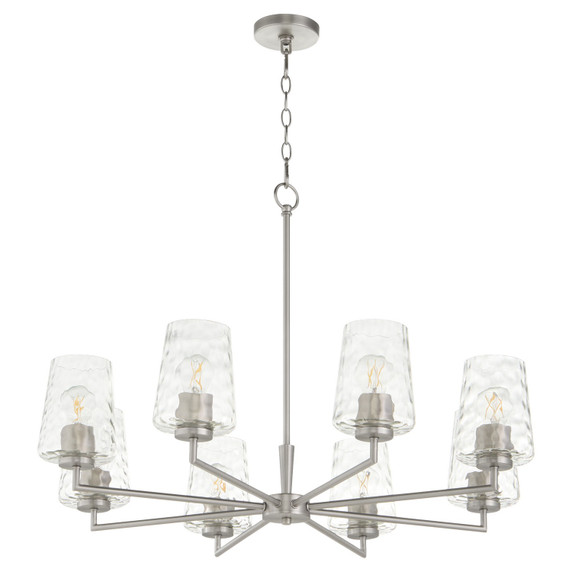 Mid. Chandeliers Glass Up by Quorum ( 19 | 6204-8-65 Goodwin ) 