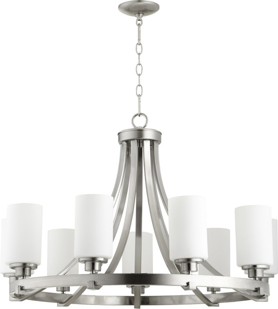 Mid. Chandeliers Glass Up by Quorum ( 19 | 6207-9-65 Lancaster ) 