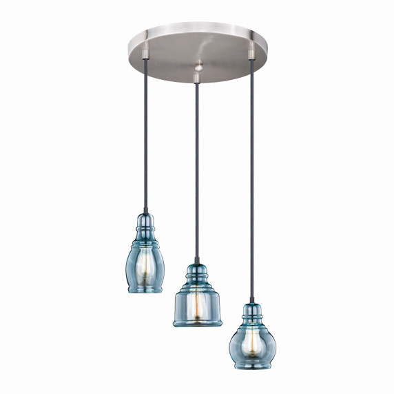 Mini Pendants 3 Light Cluster by Vaxcel ( 63 | P0250 Millie ) 