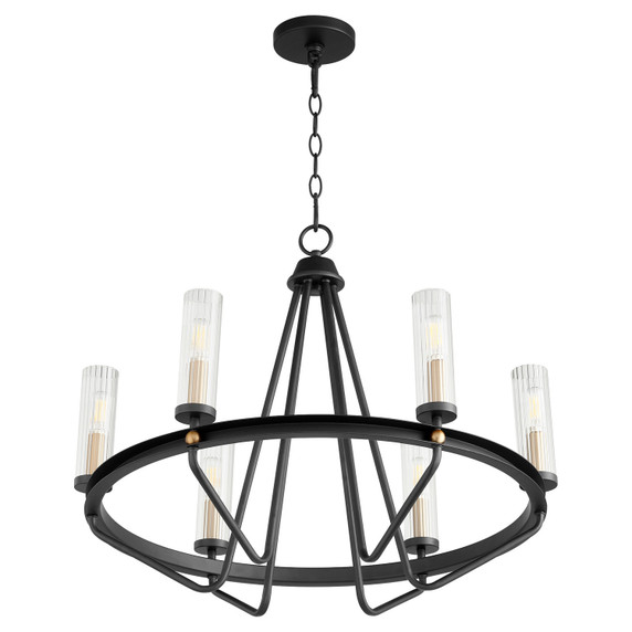 Mid. Chandeliers Glass Up by Quorum ( 19 | 629-6-6980 Empire ) 