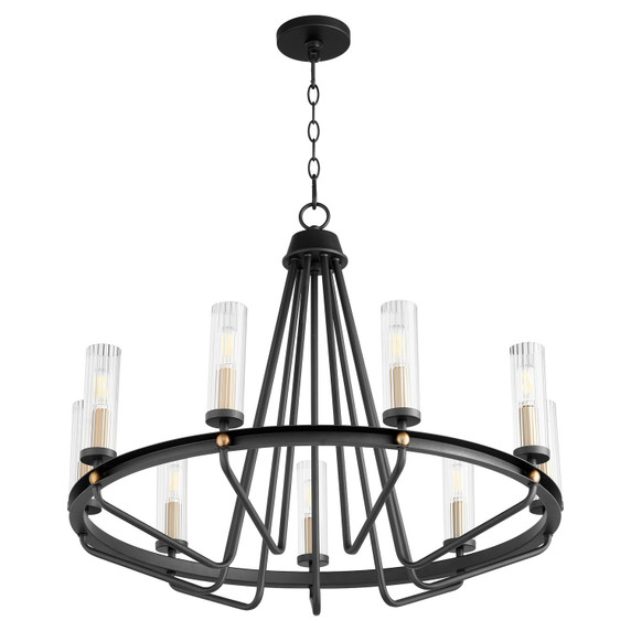 Mid. Chandeliers Glass Up by Quorum ( 19 | 629-9-6980 Empire ) 